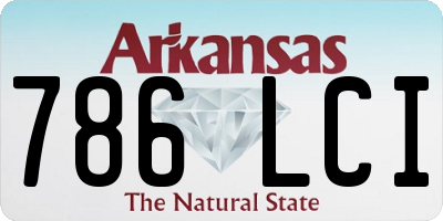 AR license plate 786LCI