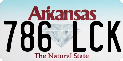 AR license plate 786LCK
