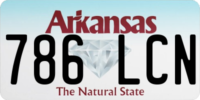 AR license plate 786LCN