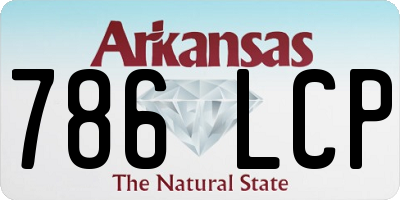 AR license plate 786LCP