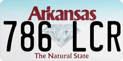 AR license plate 786LCR