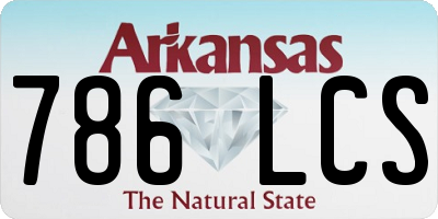 AR license plate 786LCS