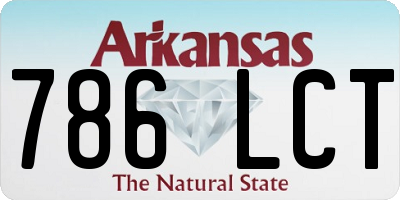 AR license plate 786LCT