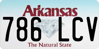 AR license plate 786LCV