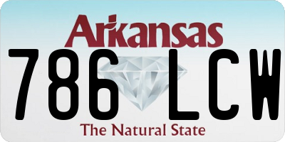 AR license plate 786LCW