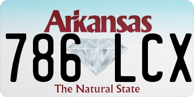 AR license plate 786LCX
