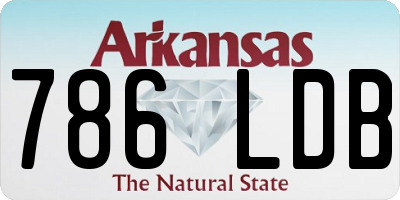 AR license plate 786LDB