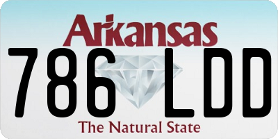AR license plate 786LDD
