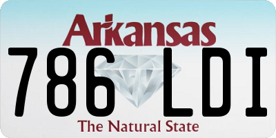 AR license plate 786LDI