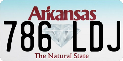 AR license plate 786LDJ