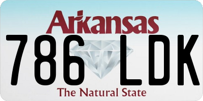 AR license plate 786LDK