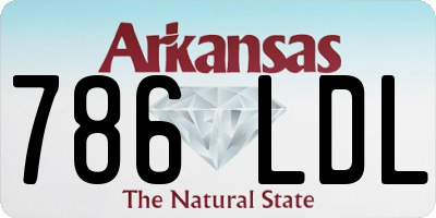 AR license plate 786LDL