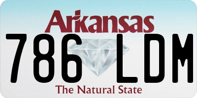 AR license plate 786LDM