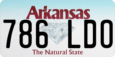 AR license plate 786LDO