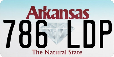 AR license plate 786LDP