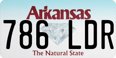 AR license plate 786LDR