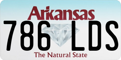 AR license plate 786LDS