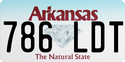 AR license plate 786LDT