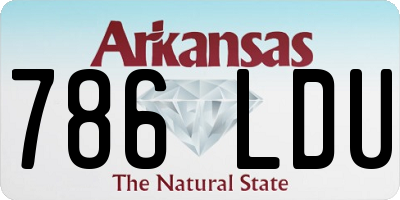 AR license plate 786LDU
