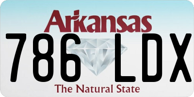 AR license plate 786LDX
