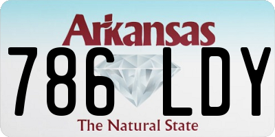 AR license plate 786LDY