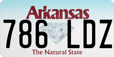 AR license plate 786LDZ