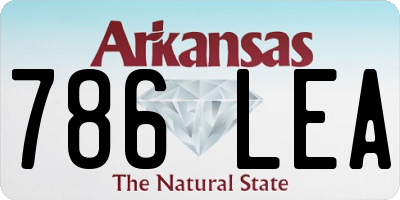 AR license plate 786LEA