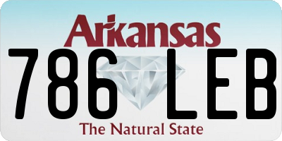AR license plate 786LEB