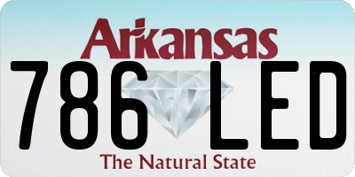 AR license plate 786LED