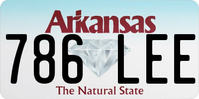 AR license plate 786LEE
