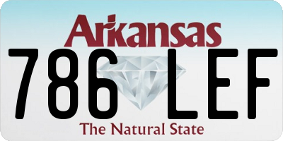 AR license plate 786LEF