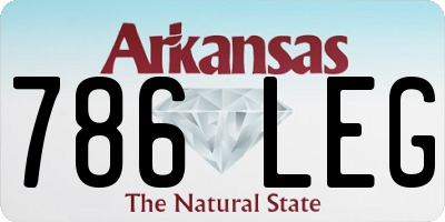 AR license plate 786LEG