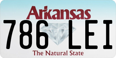 AR license plate 786LEI