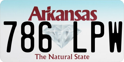 AR license plate 786LPW