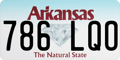 AR license plate 786LQO