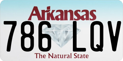 AR license plate 786LQV