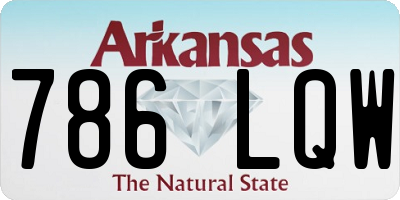 AR license plate 786LQW