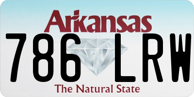 AR license plate 786LRW