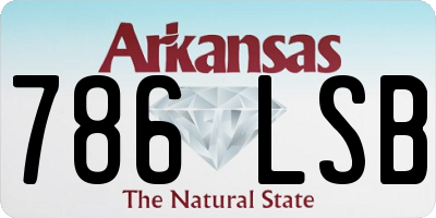 AR license plate 786LSB