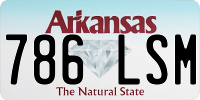 AR license plate 786LSM