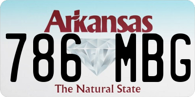 AR license plate 786MBG