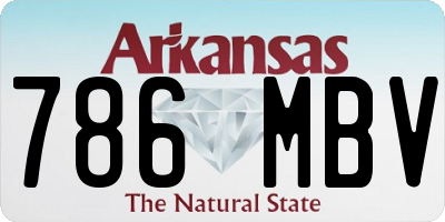 AR license plate 786MBV