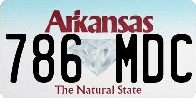 AR license plate 786MDC