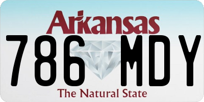 AR license plate 786MDY