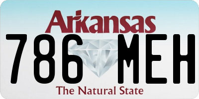 AR license plate 786MEH