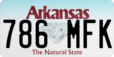 AR license plate 786MFK