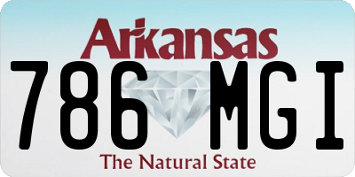 AR license plate 786MGI