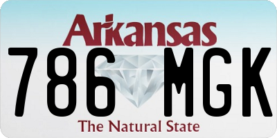 AR license plate 786MGK
