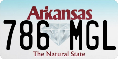 AR license plate 786MGL