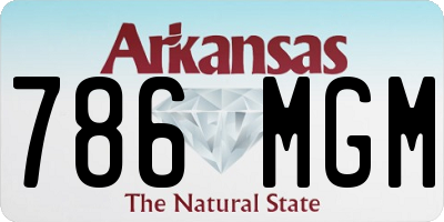 AR license plate 786MGM